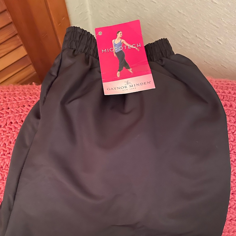 microfiber black dance pants
